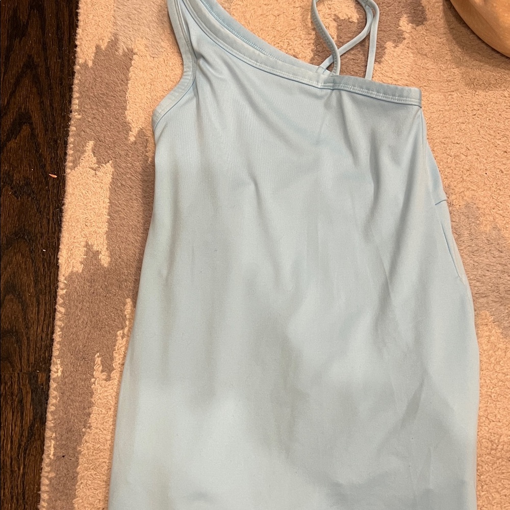 Sporty causal  Light Blue Girls Athletic Dress